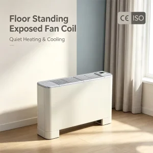 Vertical Exposed Fan Coil Unit Chilled Water AC Motor for Hotel Villa Heating and Cooling