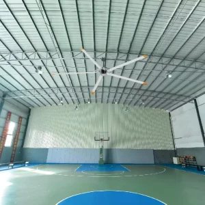 Vfans OEM Aluminum 5 Blade Pmsm Motor Low Noise Strong Wind Big Large Industrial Ceiling Fan for Basketball Court