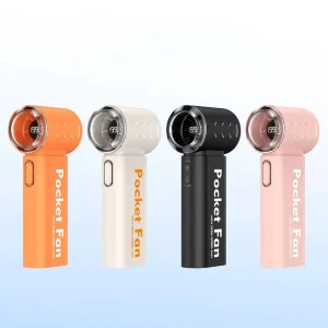 ViVolt New Mini Air Cannon Fan USB Charged 4000mAh Brushless Motor Quiet Intelligent Digital Display Pocket T316 Fan