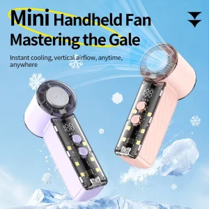 ViVolt T243 Semiconductor Cooling Mini Fan USB Charging Brushless Motor 2000mAh Battery Ambient Lighting Ultra-Quiet 5 Blades