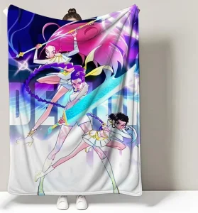 Vibrant Illustration Fleece Throw Print Scene Design Personalized Home Accessory for Fan Culture Double-Sided Flannel Blanket