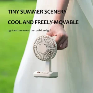 Vintage Retro Battery Powered Eco Friendly Brushless Motor Desktop Fan Portable Cooling 90 Adjustable Angle Quiet Operation