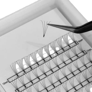 Volume 6D-8D 12 Rows Handmade Synthetic Fan Eyelashes Single Length Natural Looking Style No Glue