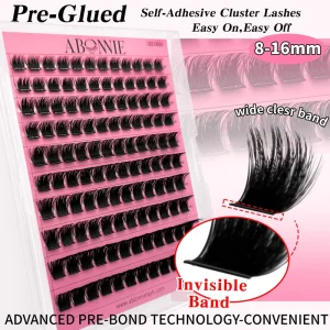 Volume Pre glued Diy Lashes Private Label Self Adhesive Cluster Lashes Mink Press on Cluster Eyelashes Glue Free
