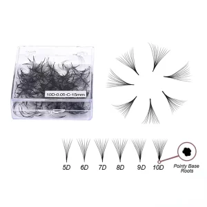 W V Y Shape Volume Eyelash Extension Individual False Eyelashes 3d 4d 5d 6d 7d 8d Clover Lashes Private Label W Lash