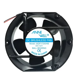 WDF 17250 DC 12V Radiator Fans 17250mm 2 wire Aluminum framed Semi circular Ball Bearing Long Lifespan High airflow Cooling Fan