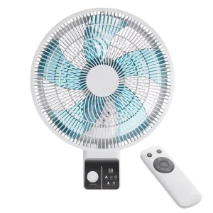 WERISE 16 Inch 25W Strong Airflow Wall mounted Capacity Mobile Rechargeable Solar Electric Fan with Solar Panel