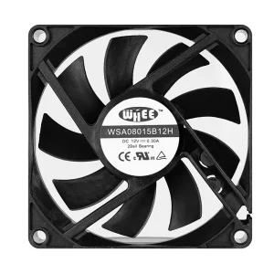 WHEE 8015 Industrial Silent Electric DC 12V 24V Axial Exhaust Fan with PWM OEM ODM Customizable CE FCC Certified