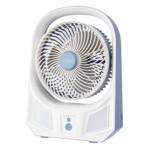 WINNING STAR ST 4063 Large Battery 8 Inch Rechargeable USB Fan Power DC Battery Portable Mini Table Fans With Led Light