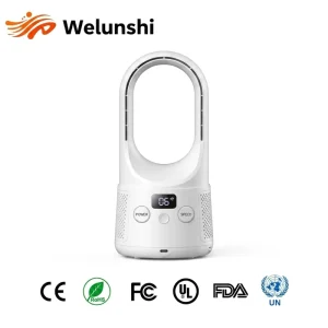WLS-1519 OEM Bladeless Fan with Smart LED Screen USB Rechargeable Table Fan for Household & Office