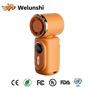 WLS-1527 OEM Factory Mini Turbo Handheld Fan Pocket-Sized Portable Fan with LED Power Display Gift Fan
