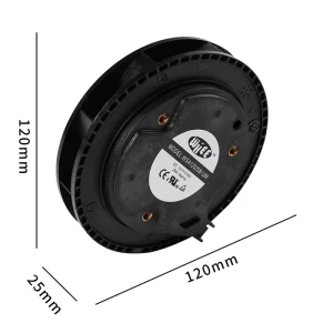 WSA12025 DC 24V Axial Flow Fan 120x25mm Plastic Blades OEM Customizable Industrial Use Brushless Exhaust Cooling Fan