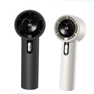 WX638 Portable Mini USB Charging Fan Display 100 Speed Stepless Speed 3000mAh Cold Compress Handheld Fan for Car