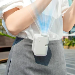 Waist Rechargeable Portable Fan Strong Airflow Wearable Belt Fan Personal Waist Clip Fan for Clothes Shirt Hiking Farm Work