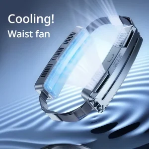 Waist hung Cooling Fan USB Rechargeable Mini Portable Wearable Cooling Gadget for Outdoor Use
