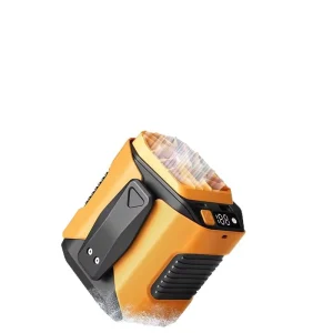 Waist mounted Fan with Digital Display & LED Lighting High Speed Cooling Long Battery Life USB Charging ABS Plastic