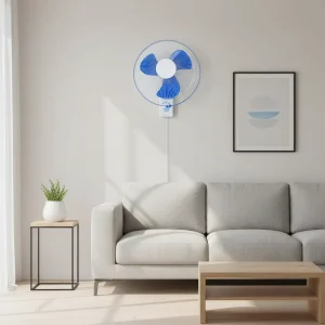 Wall Fan 3 Plastic Blades 3 Speed Choosable 16″ Wall Mounted Oscillating Wall Mount Fan