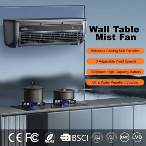 Wall Mount Fan Ventilador Recargable Portable Camping Fans for Home