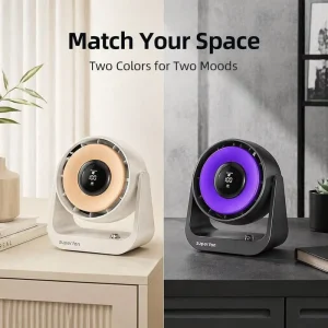 Wall Mount Mini Circulation Fan Silent Digital Screen USB Rechargeable Portable Mini Table Fan for Room