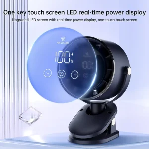 Wall Mounted Big Wind 3600mAh Battery 100gears Brushless Motor Digital Display Hanging Oscillating Desktop Fan