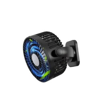 Wall Mounted Electric Ventilation Fan with Night Light 3 Blades Rechargeable 1000mAh Battery App Control for Household Use