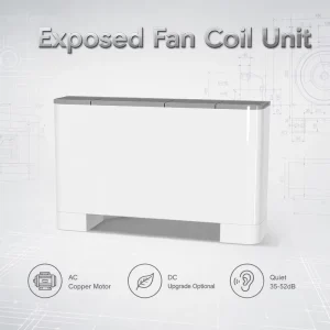 Wall Mounted Fan Coil Unit Water 2 Pipe Fancoil Direct Replace Radiator No Structural Change for European Home Retrofit