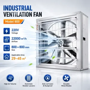 Wall Mounted Heavy Duty Hammer Warehouse Exhaust Fans Kitchen Industrial Toilet Electric Ventilation Exhaust Fan