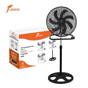 Wall Mounted Mechanical Metal Blade Pedestal Fan Industrial 18 Inch 3 in 1 Stand Fan for Outdoor & Hotel Use