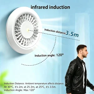 Wall Window Type Exhaust Fan 15W Small Ventilation With Motion Sensor