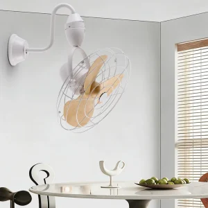 Wall mounted ABS 3 Blade Decorative Ceiling Fan Inverter Controlled Remote Controlled 6 Speed Adjustment for Reception Desk