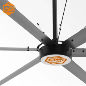 Warehouse Factory Industrial HVLS Ceiling Fan 16ft Blade Diameter 750W Motor 8800m min Air Volume Remote Control