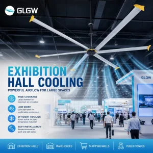 Warehouse Used Large Industrial HVLS Fan Ceiling Mounted with Gear Driver Motor