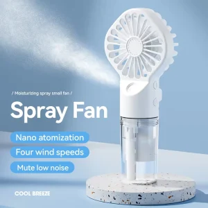 Wearable 2 in 1 Nano Spray Humidifying Fan for Summer Car and Outdoor Use