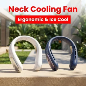 Wearable Battery Supported USB Charging Fan with Dual Airflow Outlets for Car and Outdoor Use