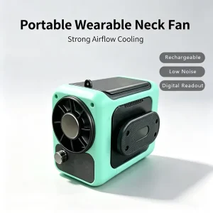 Wearable Fan Clip Portable USB Cooling Neck Fan Handsfree Wearable Cooling Fan for Outdoor Working