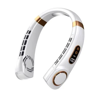 Wearable Headphone Design USB Rechargeable Portable Personal Neck Cooling Fan Neck Fan for Outdoor Indoor