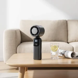 Wearable Neck Fan Cooling Mini Portable Handheld Water Mist Fan 5 Blades Brushless Motor English