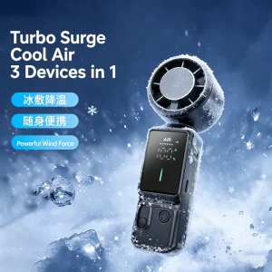 Wearable Portable Mini Handheld Fan with LED Digital Display and 100 Speed Settings for Outdoor & Car Use