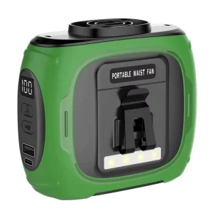 Wearable Portable Waist Fan with Power Bank Flashlight 10000mAh High Speed Battery Life
