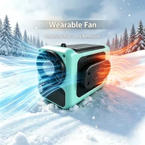Wearable USB Cooling Neck Fan Portable Clip on Wearable Cooling Fan for Back Outdoor Working Hiking