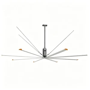 Whisper Quiet 36 Decibels Industrial Ceiling Fan with PMSM Motor for Museums and High Ceiling Libraries