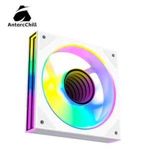 White 120mm Gaming Fan Anti Vibration Silent RGB Synchronized CPU Computer Case Cooling Fluid Bearing