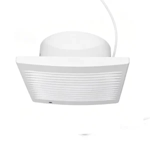 White 16W Low Noise Ceiling Mounted Ventilation Fan with Automatic Backdraft Damper for Home Toilet Bathroom Exhaust Fan