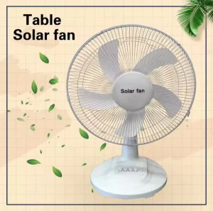 White 9V2A Adaptive Charger Rechargeable Plastic Solar Panel Digital 3 Speed Energy Efficient Electric Table Fan Timer for Car