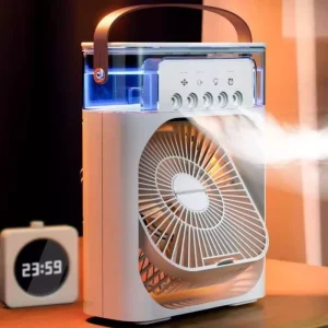 White Handheld Water Mist Fan Custom Table Stand Portable Water Spray Cooling Fan Humidifier