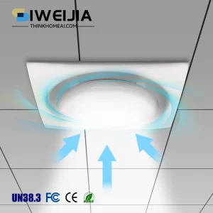 White Plastic Bathroom Toilet Kitchen Extractor Fan LED Light Ball Bearing Electric Exhaust Fan Ceiling Mounted