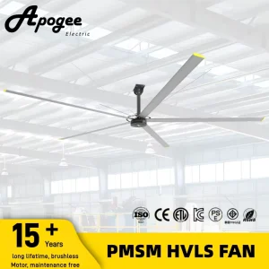 Wide Coverage Area Apogee HVLS Fan Industrial Ceiling Fan in Warehouse 24ft 7.3m