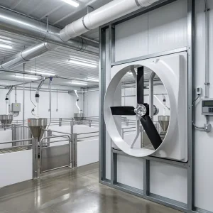 Windrise 960mm Fiberglass Industrial Axial Fan Direct Drive Wall Mounted Ball Bearing 28000m h High Airflow 200pa Static