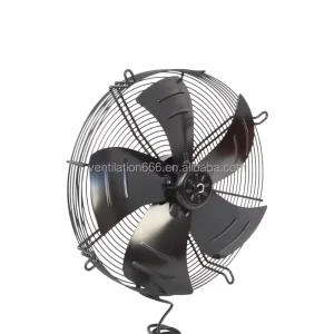 Windrise Low Noise Stainless Steel Blades 20 Black 500External Rotor Axial Flow DC Brushless Industrial Exhaust Fan 1380 RPM