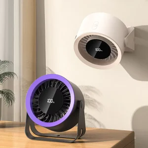 Wireless Wall Mount Air Cooling Fan 100 Speed Remote Control Table Fan 4000mAh Rechargeable with Remote Control for Travel Home